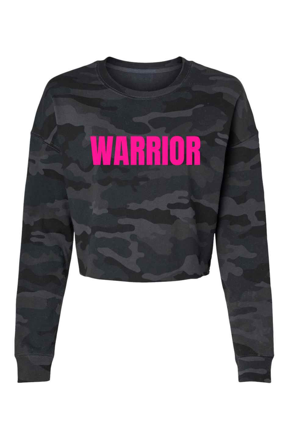 WARRIOR Statement Lightweight Camo Cropped Crew
